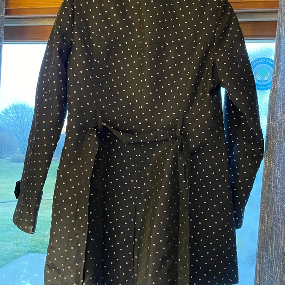 Banana Republic Navy & White S Polka Dot Trench Coat - Picture 10 of 12